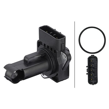 Senzor debit aer Air flowmeter 5 pin cartridge VOLVO C30 C70 II S40 II S60 I S80 I S80 II V50 V70 II V70 III XC60 I XC70 I MAZDA 3 (BM_, BN_), Sedan, 09.2013 - HELLA 8ET 009 142-891