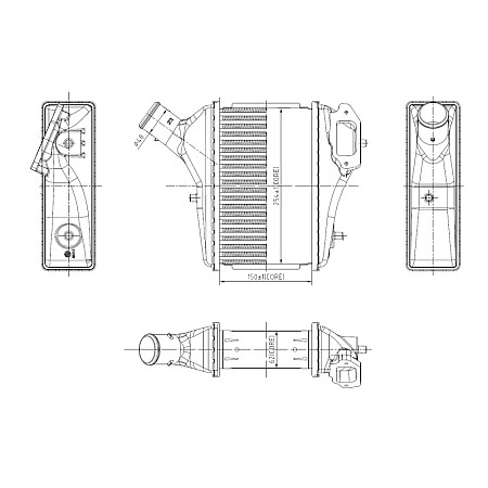 Admisie racitor de aer Intercooler HONDA CR-V III CR-V IV 1.6D/2.2D 01.07- NRF NRF 309091