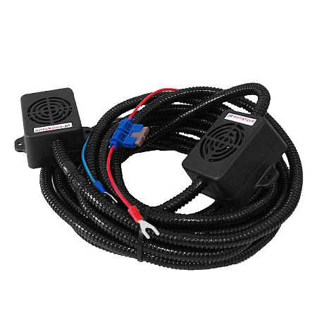Dispozitiv cu ultrasunete pentru indepartarea daunatorilor Ultrasonic rodent repellent AM TRUCK DOUBLE LORRY LONG ON/OFF count of speakers: 2 pcs power supply type: battery current outlet power supply: 24V TRUCK long connecting cable count of devices:2 AN