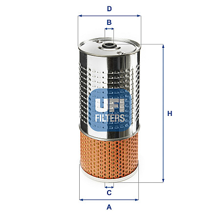 Filtru ulei Oil filter cartridge MERCEDES 123 C123 123 T-MODEL S123 123 W123 G W460 T1 601 T1 601 611 T1 B601 T1 B602 T1/TN T2/L T2/LN1 UNIMOG SCANIA 3 01.75- UFI 25.499.00