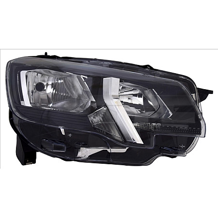 Far Headlamp R H1/H7/W21 electric with motor PEUGEOT PARTNER III RIFTER 03.18- TYC TYC 20-17741-05-2