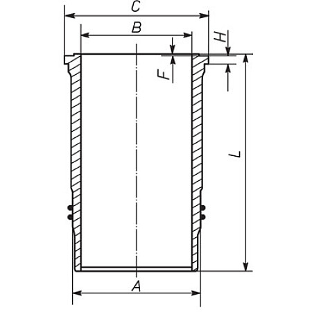 Camasa piston 122mm LIEBHERR A914B A924B A954 HS843HD LTM1040/1 LTM1100/3 R914B R924B R954B MAHLE 439 WN 04 01