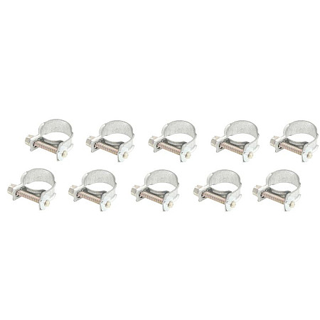 Colier furtun Metal clamp worm gear 10pcs width 10 mm max diam 17mm diameter 15-17 mm material: soft steel steel type: W1 normal Mini-Clip MIKALOR OSM 03010595 10SZT