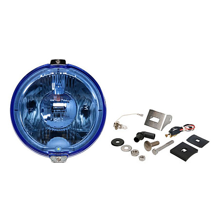 Far faza lunga Universal headlamp L/R long-range H3/LED 12V diameter 183mm blue metal chrome/neagra position lights wire 0.15 m bulb LEDT4W 12V WESEM HOS2.38813.01