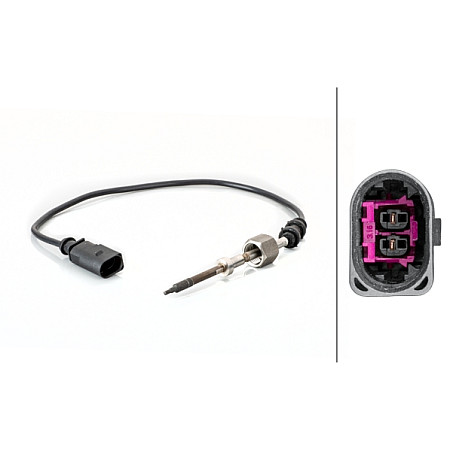 Senzor, temperatura gaze evacuare Senzor temperatura evacuare dupa convertizor catalitic AUDI A3 VW GOLF PLUS V GOLF V TOURAN 1.4/1.6/2.0 02.03-11.08 HELLA 6PT014 494-831