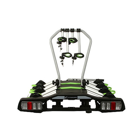 Suport bicicleta, Suport ambreiaj Tow bar bike carrier / Bike holders X CARRIER - TB-009D4 type: platform Grey bike mounting: for wheels and frame no. of bicycles: 4 max. vehicle speed 120 km/h 13-pin MAMMOOTH MMT TB-006D4