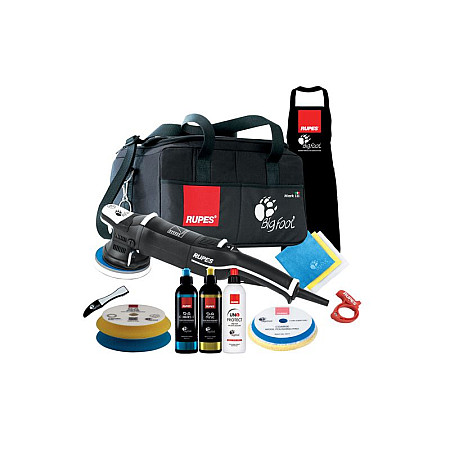 Masina de polizat Set de lustruire Big Foot amplitudine oscilatii: 15mm diametru disc 125mm ajustare turatie 3000-5200 rev./min. greutate 26 kg putere nominala 500W tensiune: 230V in set: accesorii sac RUPES 3201528