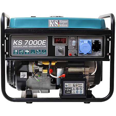 Generator Power generator petrol type: Petrol 230V engine power 13 HP maximum power: 55kW rated current: 2391A sockets: 12V/83A 1x16A 230V 1x32A 230V starting: electric/manual K&amp;S KS7000E