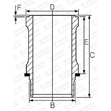 Camasa piston Goetz 127.0 mm linie SCANIA DSC11 5739880 - 5739716 DSC12 - GOETZE 14-112800-00