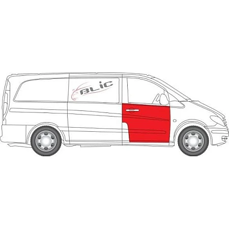 Fata usa Trusa de reparatii usi Fata Dreapta strat la fereastra se potriveste. MERCEDES VIANO W639 VITO - MIXTO W639 VITO W639 0 MERCEDES-BENZ VITO / MIXTO (W639), Van, 08.2003 - BLIC 6015-00-3542124P
