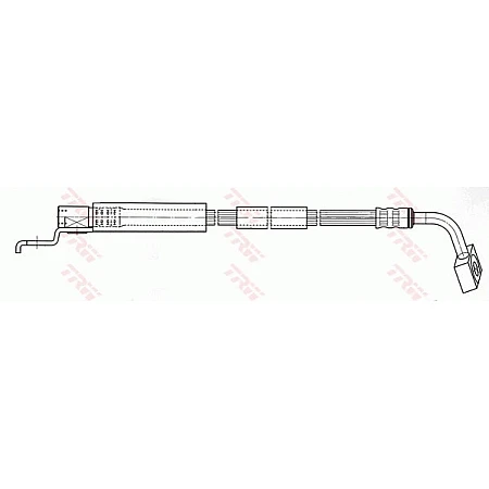 &quot;Furtun frana Furtun/conducta de frana flexibil Fata Stanga lungime 455mmdiametru 96mm 3/8&quot;&quot;-24/3/8&quot;&quot;-24UNF JEEP CHEROKEE GRAND CHEROKEE I WRANGLER II 2.4-5.9 10.84-04.07&quot; TRW AUTOMOTIVE PHD401