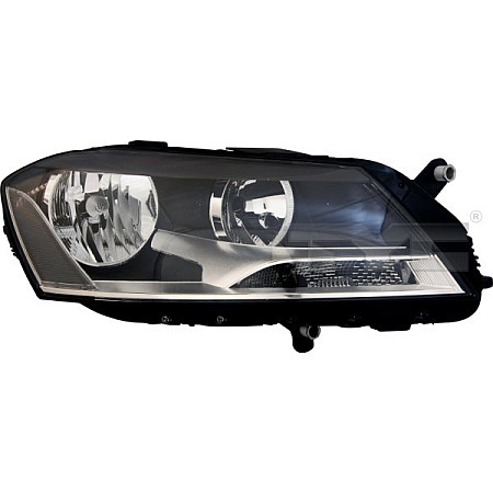 Far Lampa frontala Stanga H7 H7 electric cu motor culoare insert negru cromat potriveste VW PASSAT ALLTRACK B7 1214 TYC 20 12516 05 2 WYP